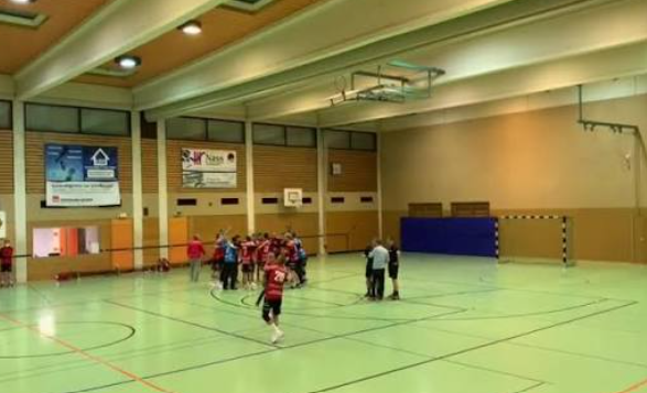 Handballtraining in der Halle